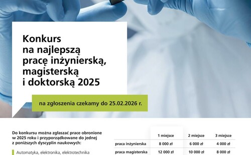 Ogólnopolski konkurs TRUMPF Huettinger na najlepszą pracę inżynierską, magisterską i doktorską