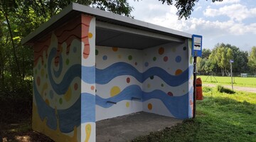 Murale  studentów Architektury w miejscowości Słone